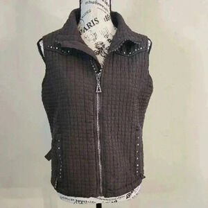 Rod's western Brown Quilted Vest, Medium